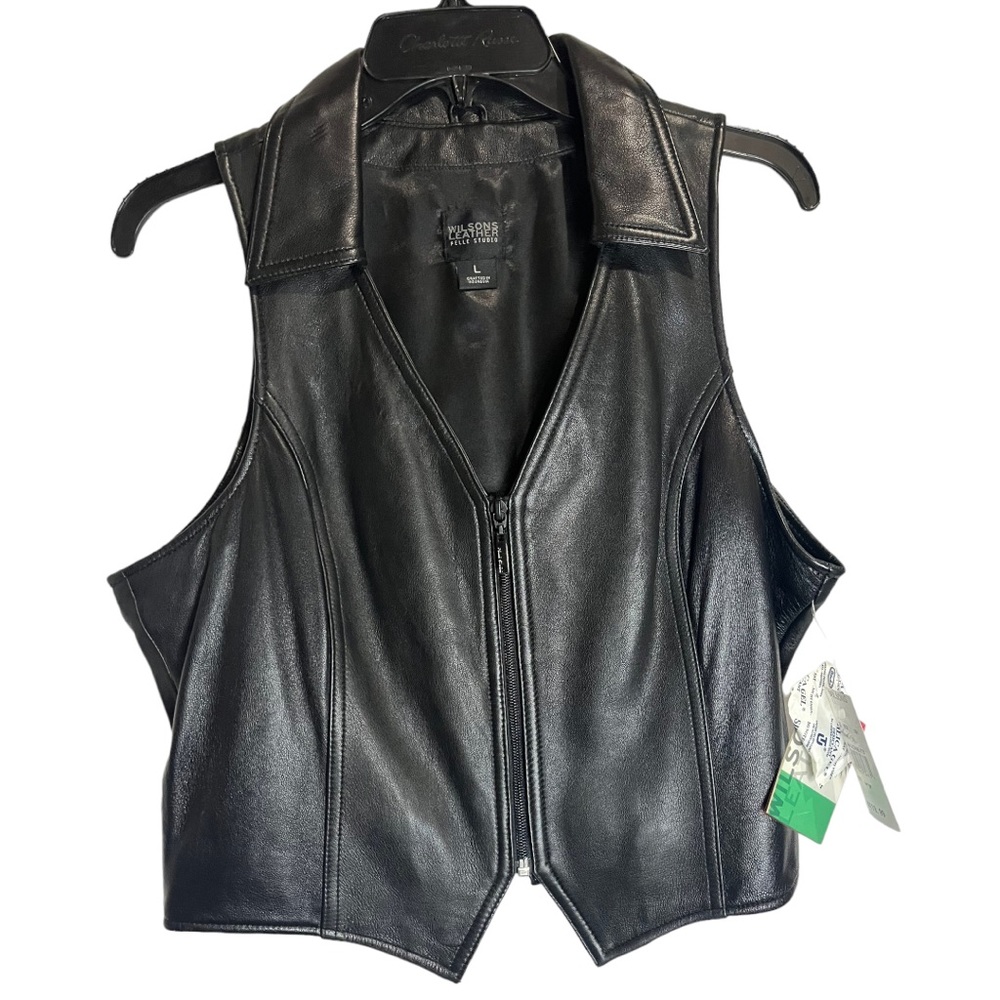 NWT Wilson’s Pelle Studio Collared Zip Front Vest